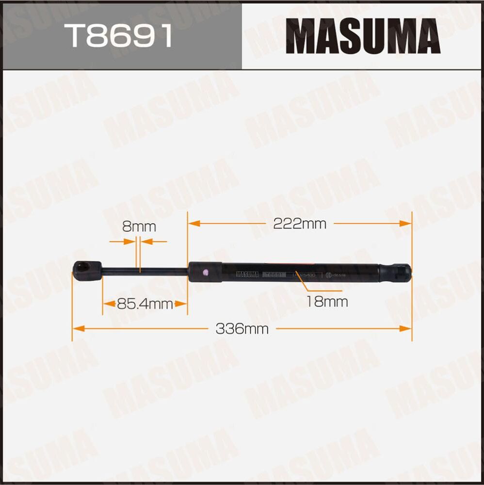 Упор газовый капота MASUMA, L=336mm (1/40). Артикул T8691