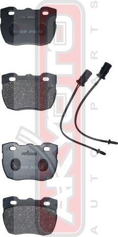 Тормозные колодки Akyoto Packing AKYOTO. Артикул AKD-0238