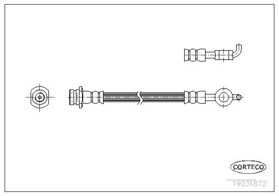 Тормозной шланг Corteco задний наружный для Opel Frontera B 1998-2004. Артикул 19031872