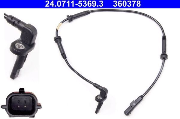 Датчик ABS ATE. Артикул 24.0711-5369.3