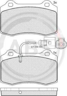 Тормозные колодки ABS передние для SEAT Leon I 2002-2006. Артикул 38592