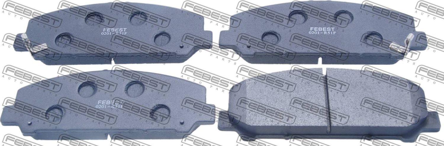 Тормозные колодки Febest. Артикул 0201-R51F