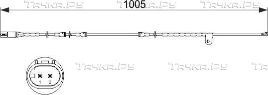 Датчик износа тормозных колодок  Bosch. Артикул 1 987 473 521