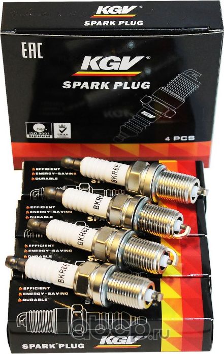 Свеча зажигания KGV Renault Logan, Sandero, Megan, Clio (1.4-1.6.), KIA Spectra KGV. Артикул BKR6E