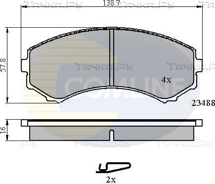 Тормозные колодки Comline Comline передние для Mitsubishi Pajero IV 2006-2026. Артикул CBP3172