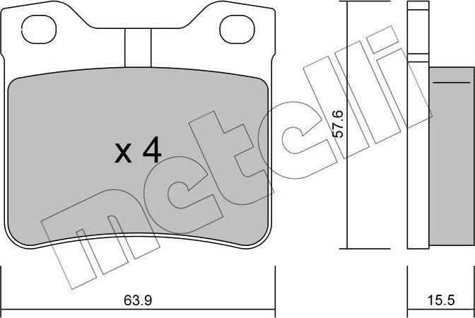 Тормозные колодки Metelli. Артикул 22-0192-1