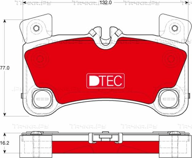 Тормозные колодки TRW DTEC COTEC для Audi Q7 I (4L) 2006-2015. Артикул GDB1775DTE