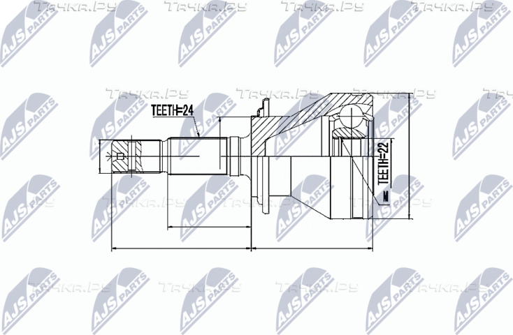 Шрус наружный (граната) NTY для Daihatsu Terios II 2005-2026. Артикул NPZ-DA-013