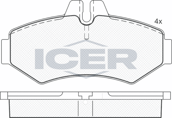 Тормозные колодки Icer. Артикул 141289