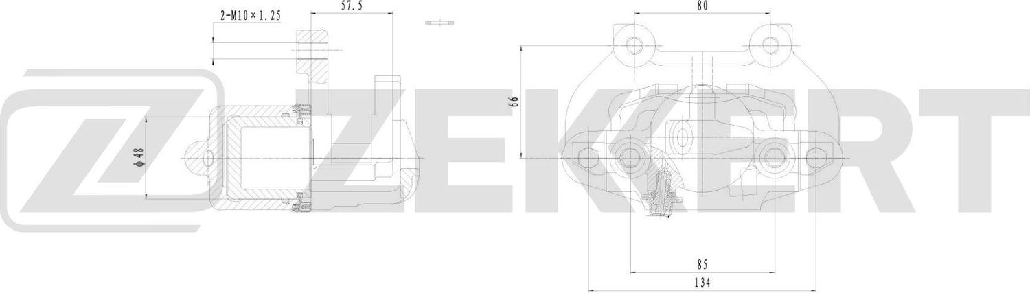 Тормозной суппорт Zekkert (алюминий). Артикул BS-8382