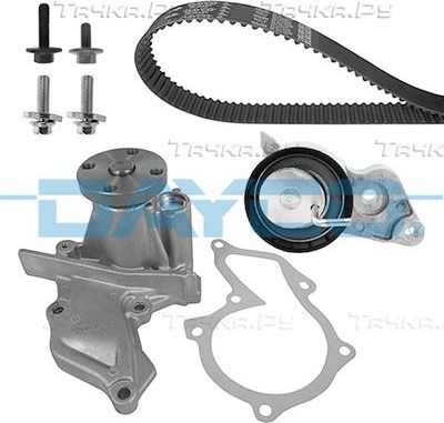 Помпа (водяной насос) с комплектом ремня ГРМ Dayco для Ford Fusion I 2002-2012. Артикул KTBWP2860
