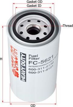 Топливный фильтр Sakura. Артикул FC-5621