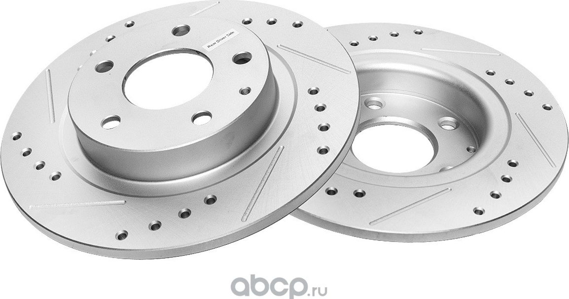Задний тормозной диск Evolution с перфорацией и насечками, в покрытии GEOMET Pow (Powerstop). Артикул JBR1597