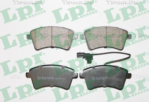 Тормозные колодки LPR передние для Renault Kangoo II 2008-2026. Артикул 05P1800