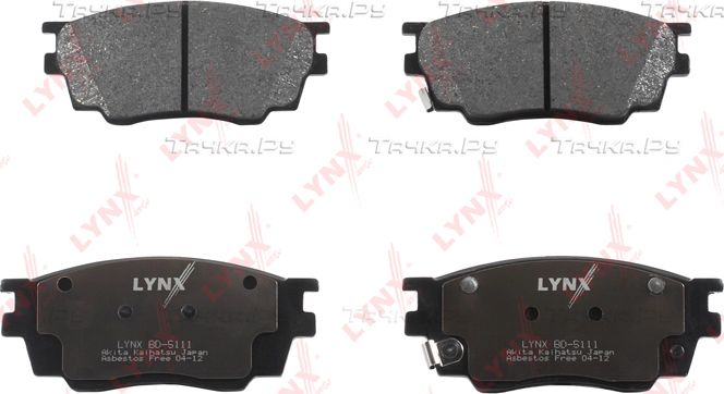 Тормозные колодки LYNXauto передние для Mazda 6 I (GG) 2002-2007. Артикул BD-5111