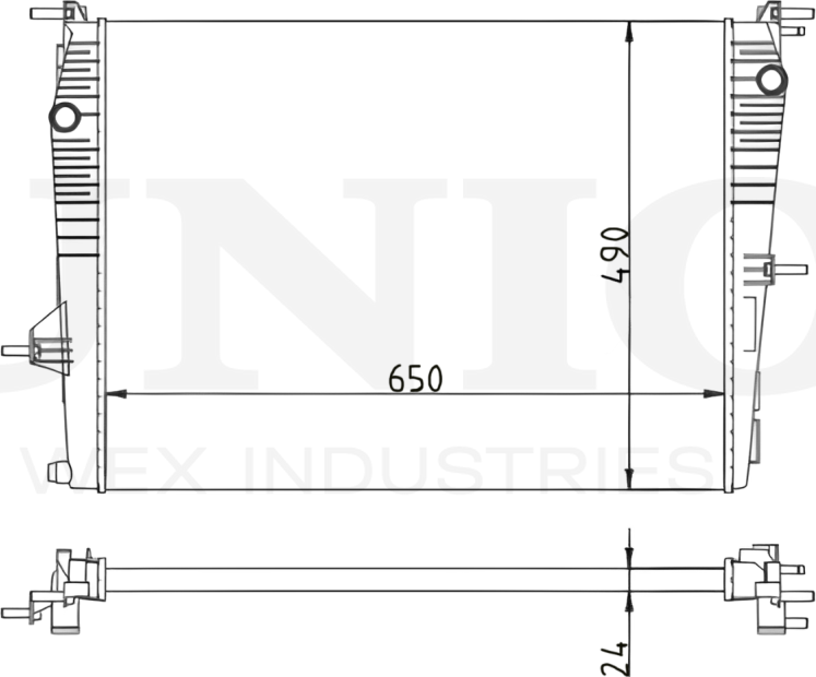 Радиатор двигателя (Unio). Артикул RAD-10124