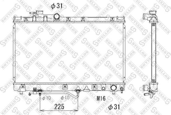 Радиатор охлаждения двигателя Stellox. Артикул 10-25150-SX