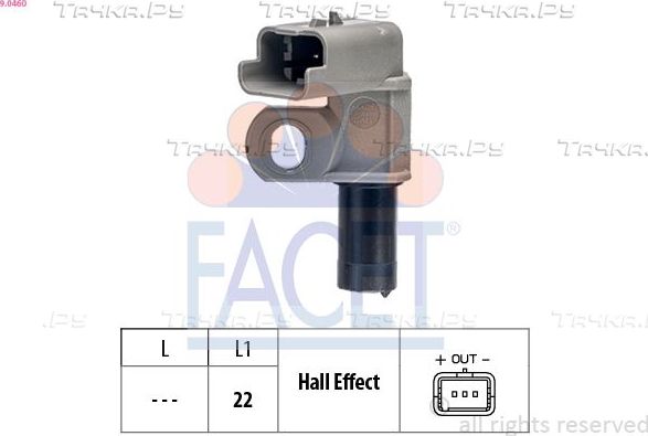 Датчик положения распредвала Facet Made in Italy - OE Equivalent для Citroen Evasion 1999-2002. Артикул 9.0460