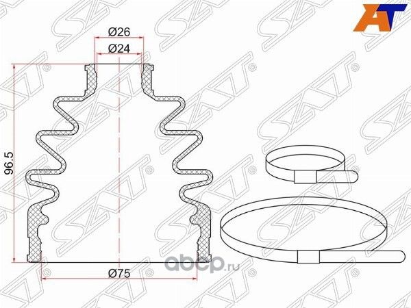 Пыльник шруса наружный  RR SUBARU FORESTER SF  2 (SAT). Артикул C1152