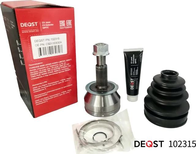 ШРУС NISSAN PATHFINDER R51M/NAVARA D40M 2.5DCI 05- пер.наружний AWD MT (Deqst). Артикул 102315