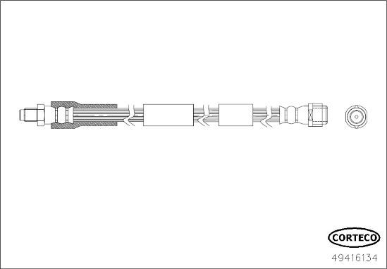 Тормозной шланг Corteco. Артикул 49416134