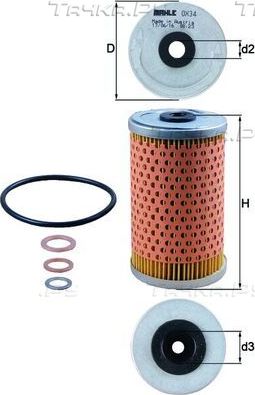 Масляный фильтр Mahle. Артикул OX 34D