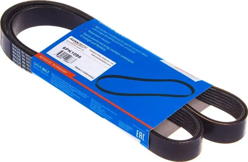 Ремень поликлиновой (Avantech). Артикул 6PK1095