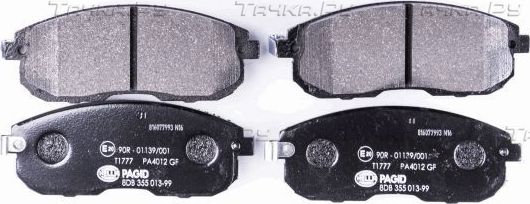 Тормозные колодки Hella передние для Nissan Juke I 2010-2019. Артикул 8DB 355 013-991