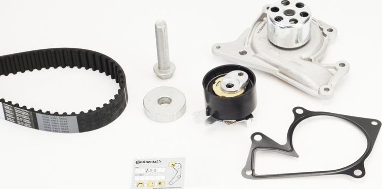 Помпа (водяной насос) с комплектом ремня ГРМ ContiTech. Артикул CT1244WP2