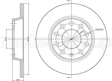 Тормозной диск Trusting задний для SEAT Exeo 2009-2013. Артикул DF767