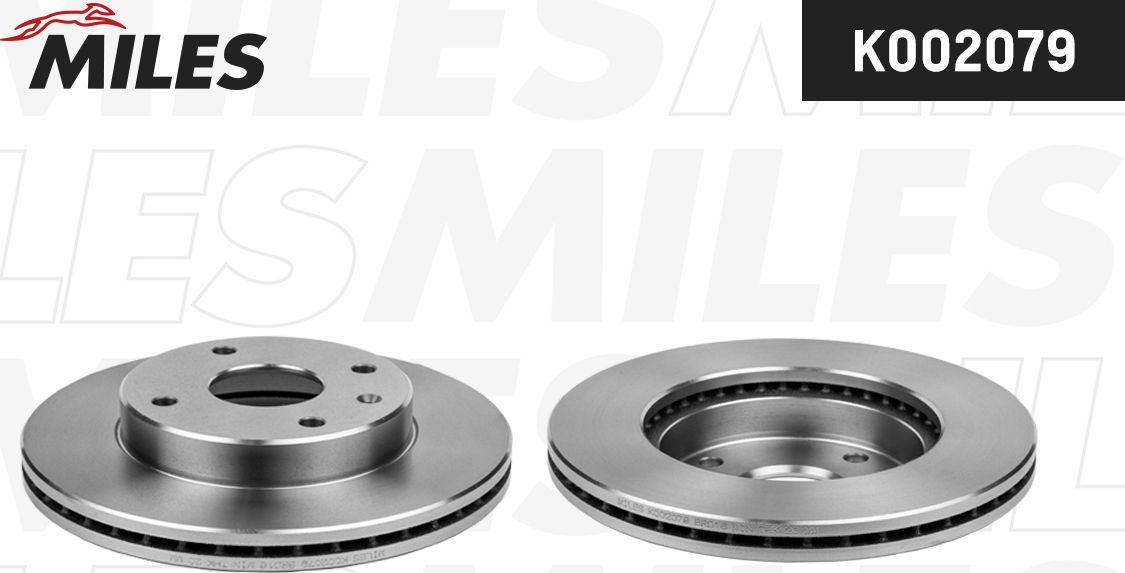 Диск тормозной CHERY FORA 06-/TAGAZ VORTEX ESTINA 08- передний вент.D 258мм. (Miles). Артикул K002079