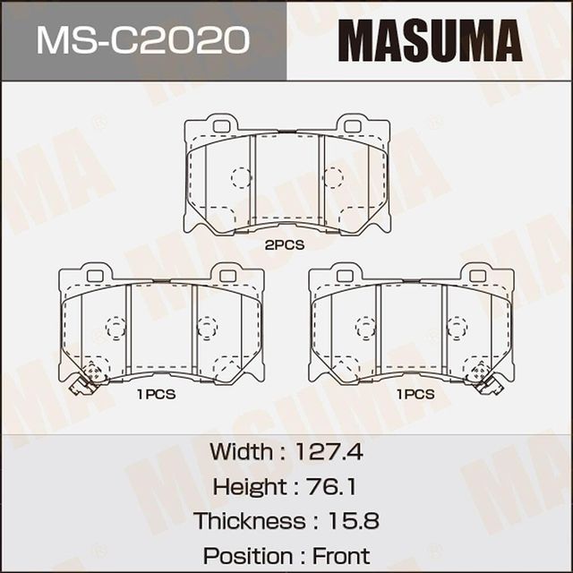 Тормозные колодки Masuma. Артикул MS-C2020