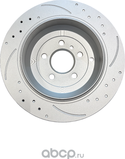 Задний тормозной диск Evolution с перфорацией и насечками, в покрытии GEOMET (Powerstop). Артикул EBR675
