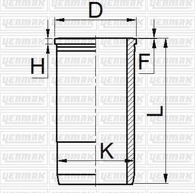Гильза цилиндра Yenmak (Серый чугун) для IVECO EuroTech 1992-2026. Артикул 51-05444-000