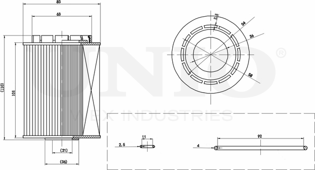 Фильтр масляный (Unio). Артикул FLT-20032
