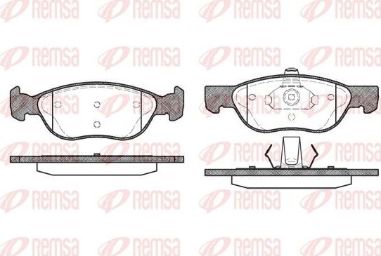 Тормозные колодки Remsa передние для Fiat Punto II 1999-2012. Артикул 0587.00