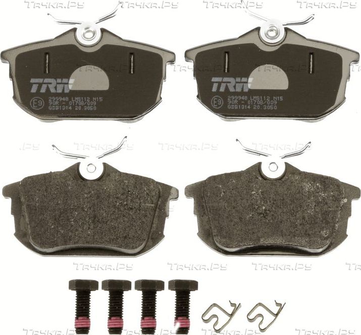 Тормозные колодки TRW COTEC задние для Mitsubishi Space Star I 1998-2004. Артикул GDB1314