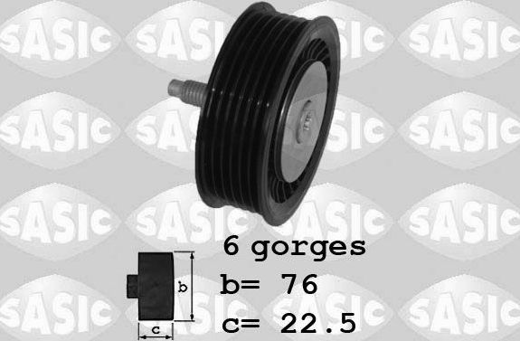 Направляющий (ведущий) ролик приводного поликлинового ремня Sasic. Артикул 1624058