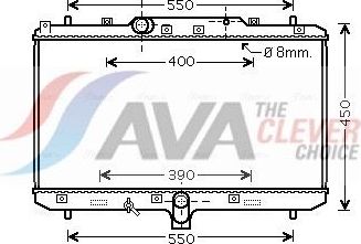 Радиатор охлаждения двигателя AVA для Suzuki SX4 I (Classic) 2006-2014. Артикул SZA2086