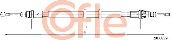 Трос ручника (тросик ручного тормоза) Cofle. Артикул 10.6859