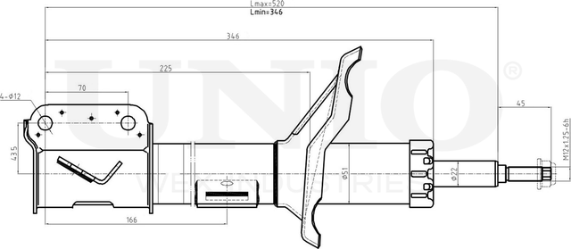 Амортизатор подвески (Unio). Артикул SAB-10071