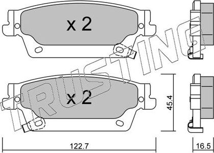 Тормозные колодки Trusting задние для Cadillac SRX I 2004-2009. Артикул 717.0