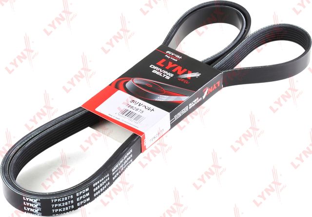 Приводной ремень поликлиновой LYNXauto для Ford Transit VII 2006-2014. Артикул 7PK2875