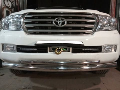 Установочный комплект 4x4Sport с лебедкой Comeup GIO 120S электрическая 12V 12000 lbs 5443 кг (cинтетический трос) для Toyota Land Cruiser 200 2007-2015. Артикул SET-TLC200-0712-853860