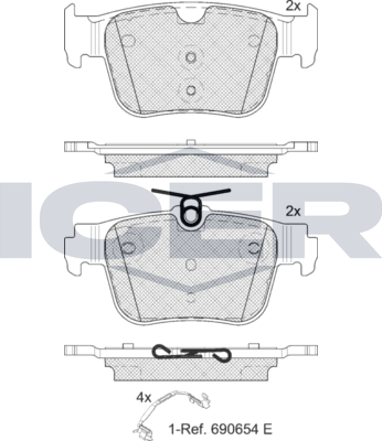 Тормозные колодки Icer. Артикул 182410