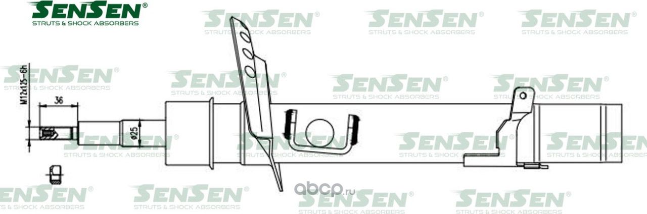 АМОРТ. ПЕРЕД. ПРАВ. ГАЗ LAND ROVER FREELANDER 2 (FA) (Sensen). Артикул 42141491