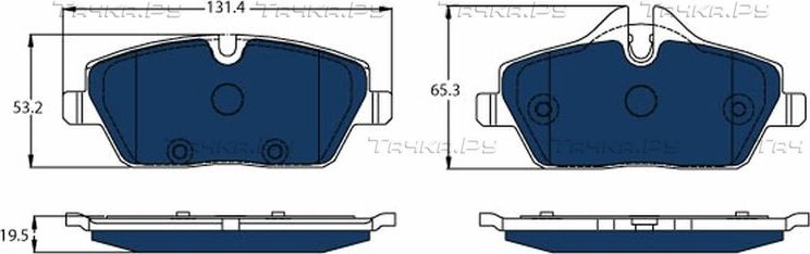 Тормозные колодки TRW ELECTRIC BLUE передние для BMW i3 I (I01) 2013-2026. Артикул GDB2038BTE