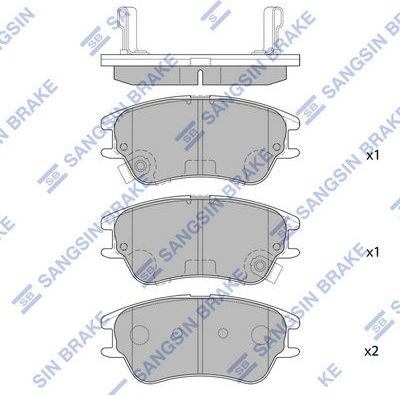 Тормозные колодки Sangsin Hi-Q. Артикул SP1149