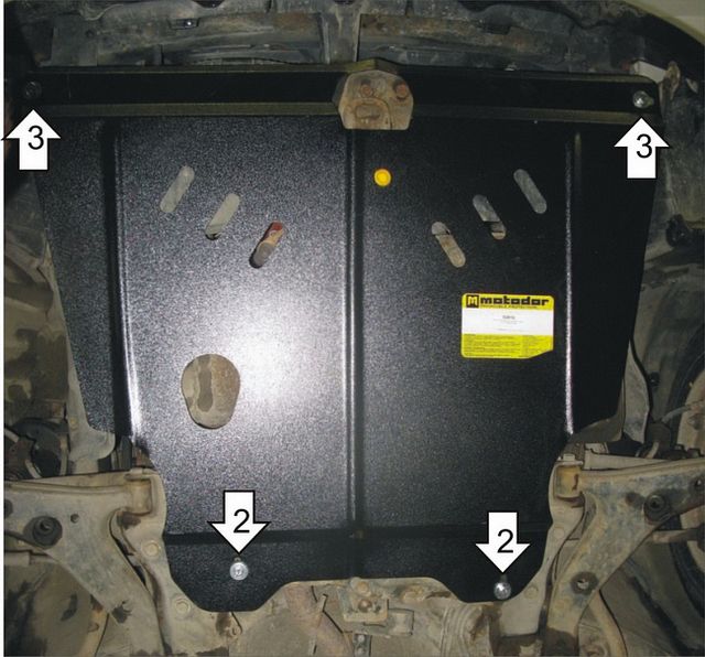 Защита Мотодор для картера, КПП Toyota Sprinter E110 Carib 1998-2002. Артикул 02510