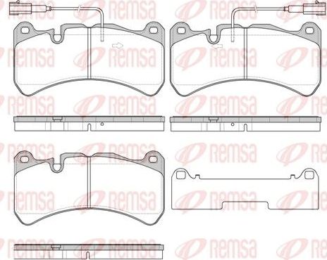 Тормозные колодки Remsa передние для Alfa Romeo Giulia II (952) 2015-2026. Артикул 1192.24